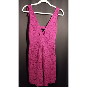 Zara Fuchsia Floral Lace Dress XS NWT Sleeveless Midi Spring Summer Patterned